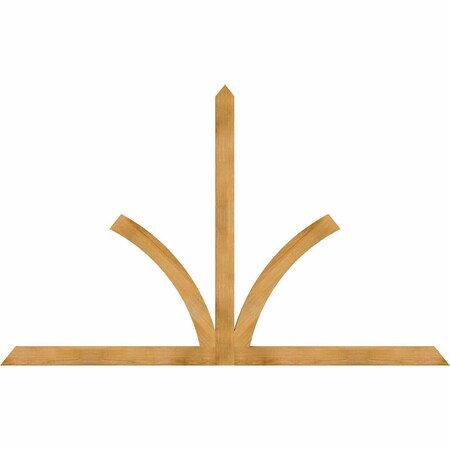 Ekena Millwork Richland Rough Sawn Timber Gable Bracket, Western Red Cedar, 96"W x 60"H x 2"D x 4"F, 15/12 Pitch GBW096X60X0204RIC00RWR